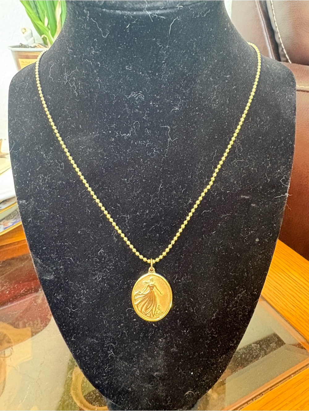 Young Woman Personal Progress Necklace LDS Church Gold Filled Oval Pendant
